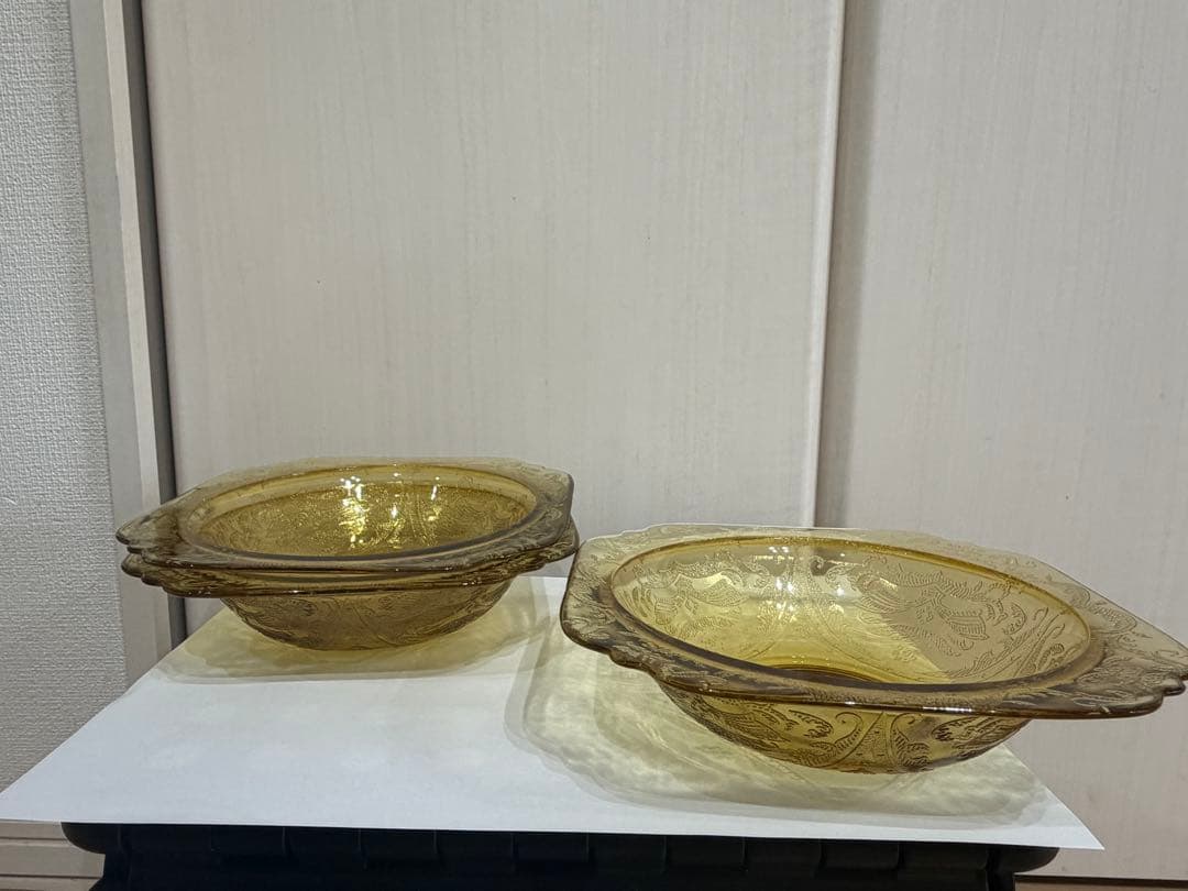 フェデラル　マドリッド　アンバー　プレート4枚　ボウル3個　セット