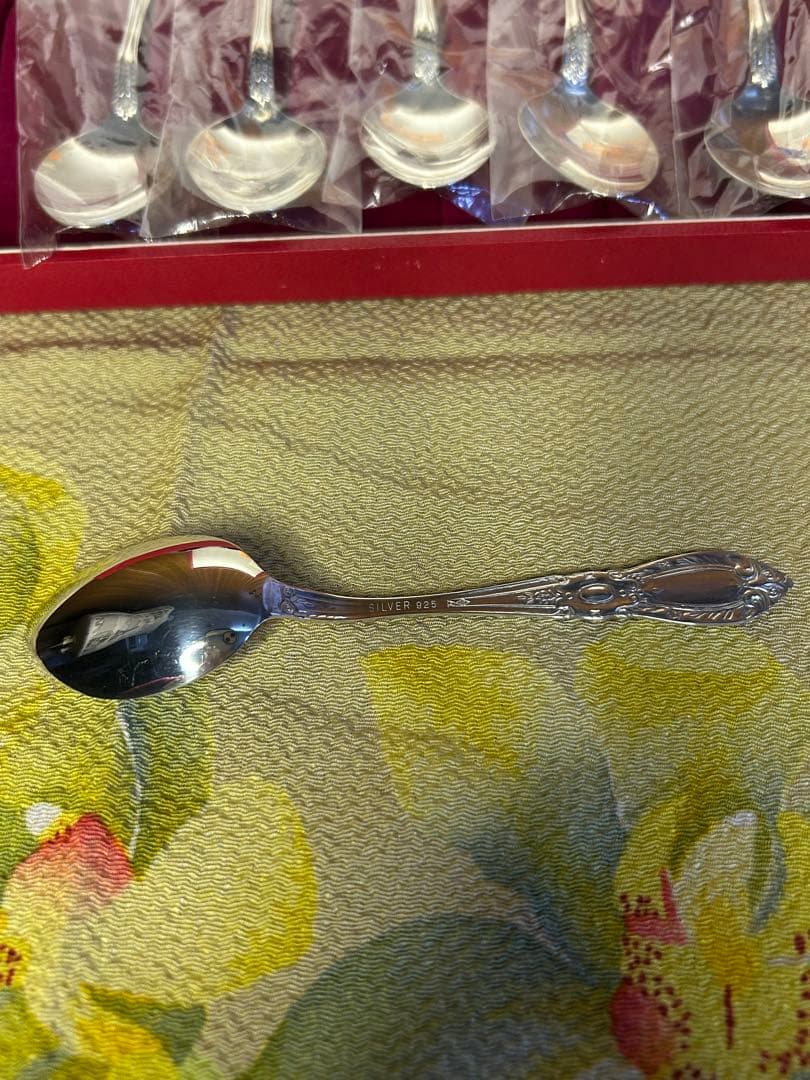 ヴィンテージ銀座山﨑商店/田中貴金属シルバースプーン6本Silver925箱入り