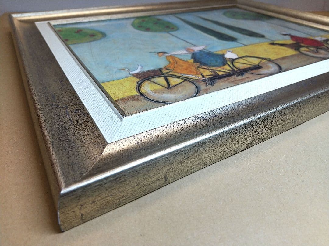 【新品・箱付】サムトフト ST-08006「みんなでサイクリング」ゲル加工アート