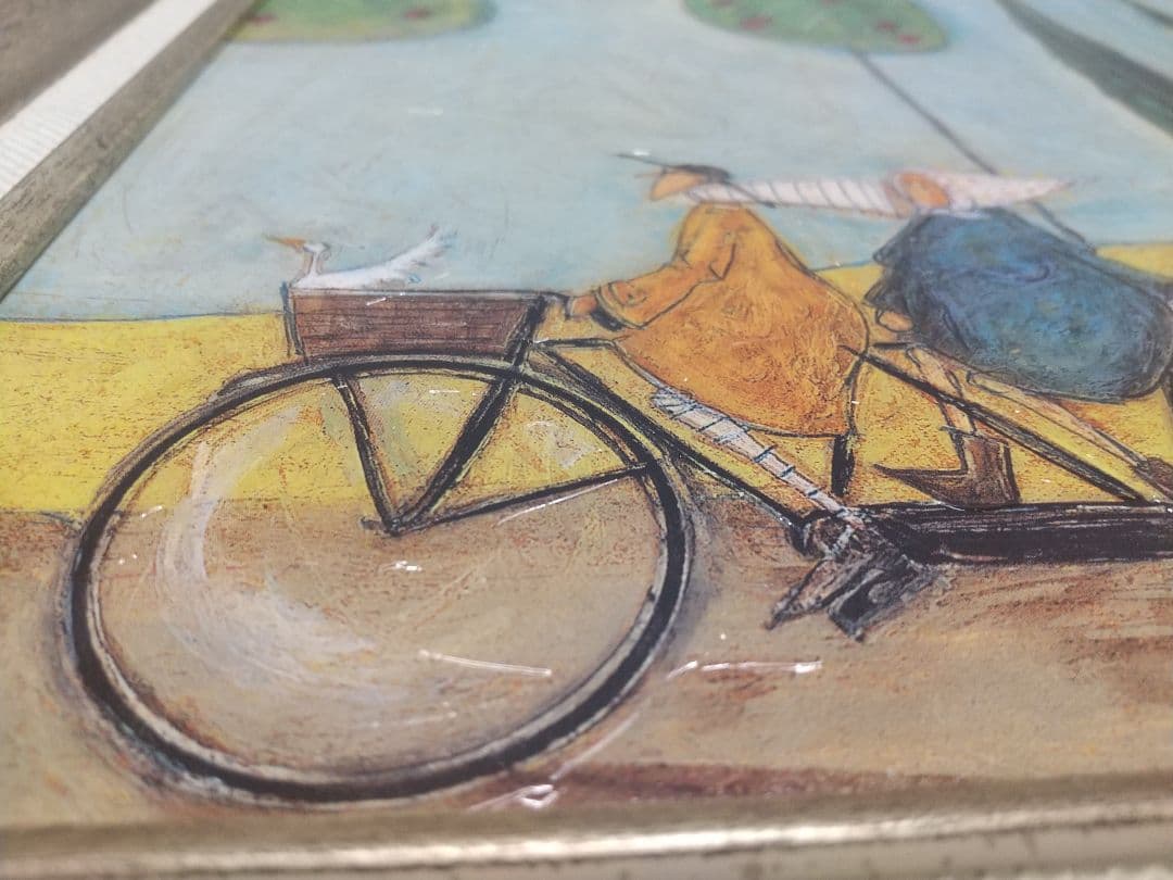 【新品・箱付】サムトフト ST-08006「みんなでサイクリング」ゲル加工アート