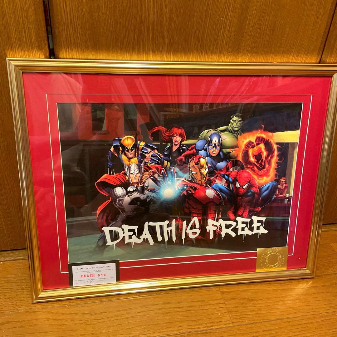 額込 世界限定100枚DEATH NYC アートポスター 現代アート 75