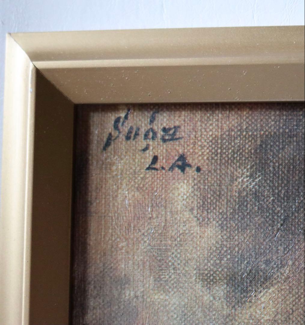 ブルー服の女 菅沼金六 額絵 美人画 バレリーナ アート