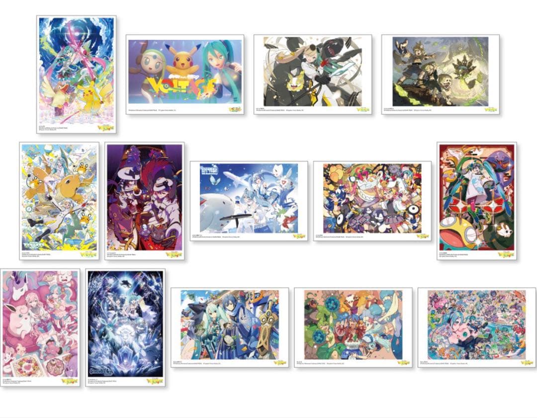 ポストカードセット VOLTAGE 初音ミク ポケミク A,B,C,Dまとめ売り