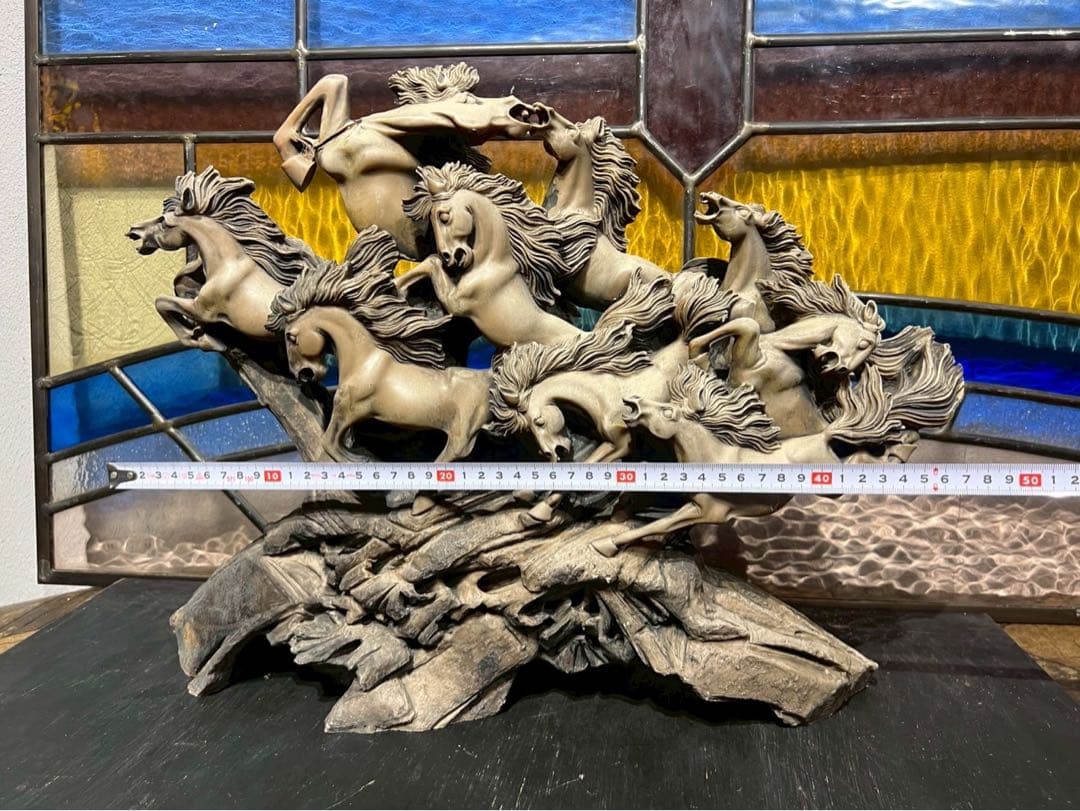 九頭馬 うまくいく 馬 置物 縁起物 風水 難あり インテリア