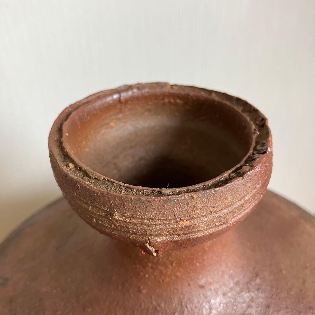 備前焼　壺　花瓶　松田華山造　※