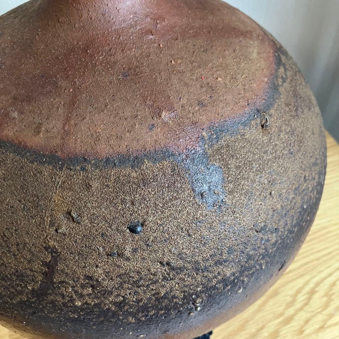 備前焼　壺　花瓶　松田華山造　※