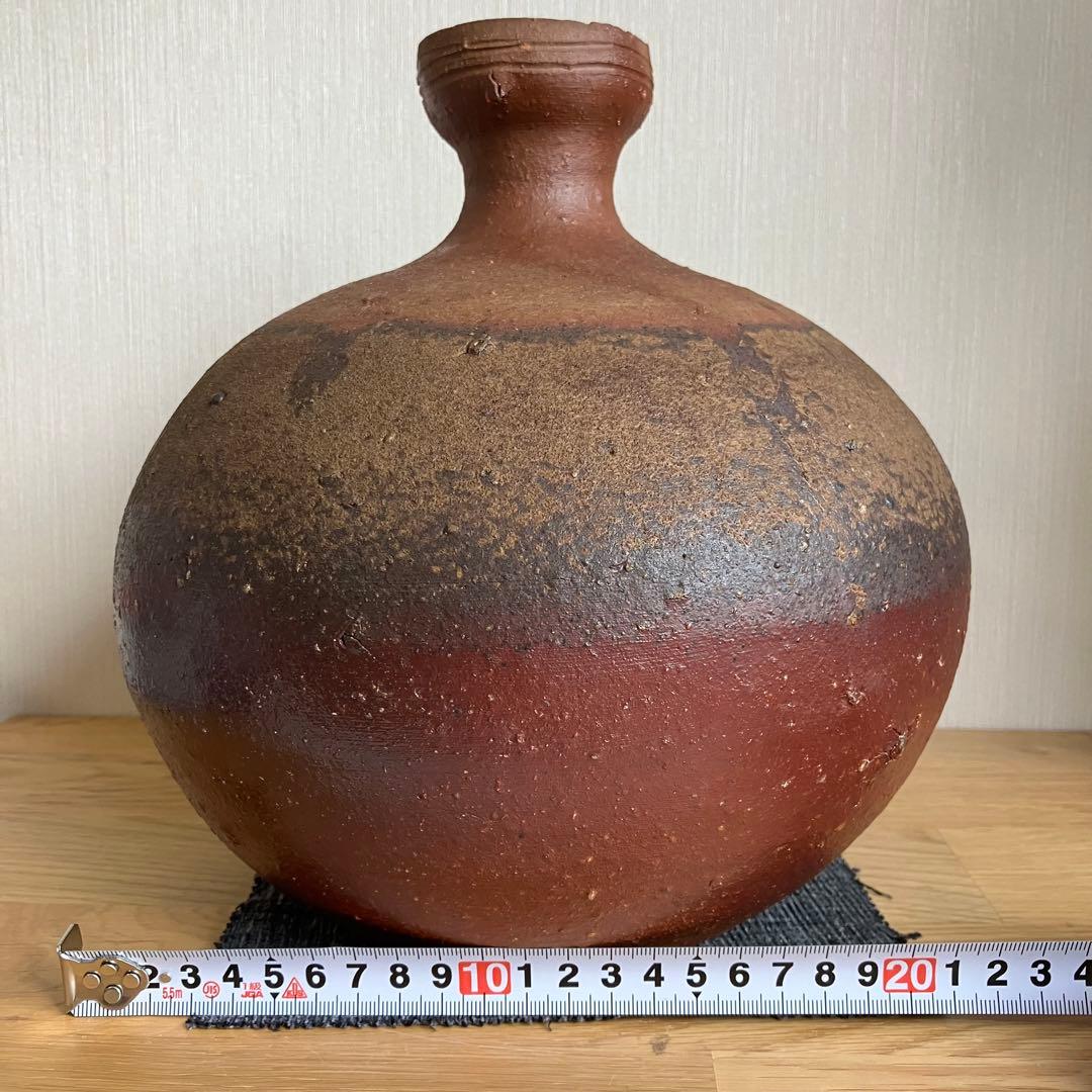 備前焼　壺　花瓶　松田華山造　※