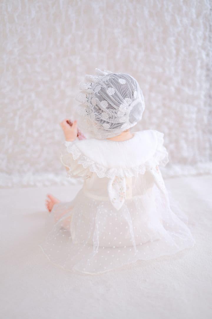 小花柄うさ耳スタイ(表地ダブルガーゼ)