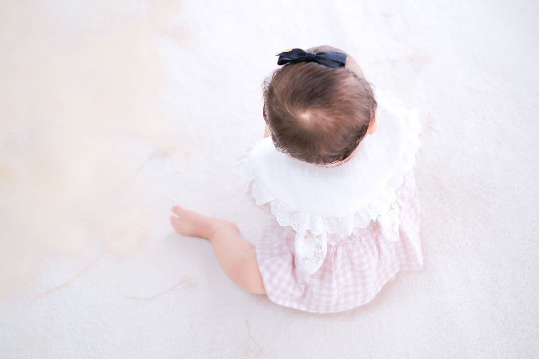 小花柄うさ耳スタイ(表地ダブルガーゼ)