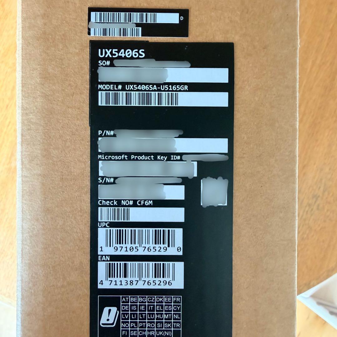 Windowsノート本体 ASUS Zenbook S14 UX5406SA SSD512G RAM16G