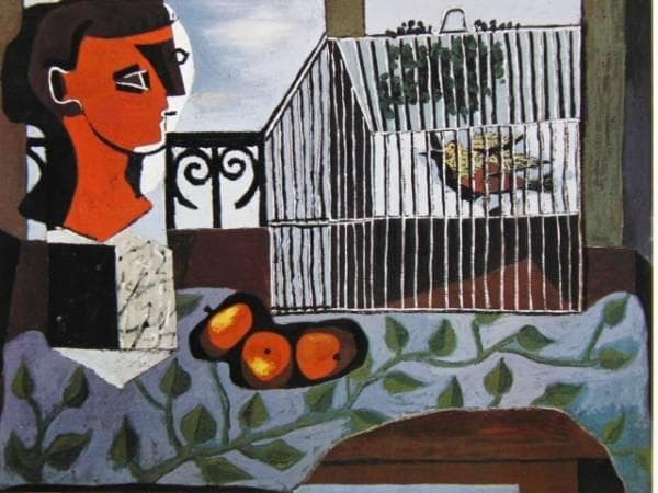 ピカソ、鳥篭、超希少額装用画版、新品額装付