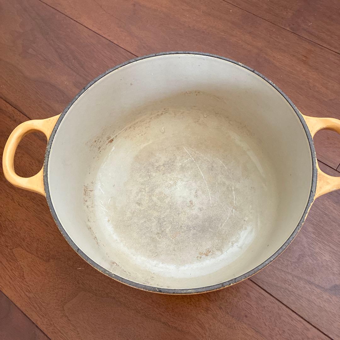 ソ*ヌ様 ル・クルーゼ　オレンジ イエロー　ホーロー鍋