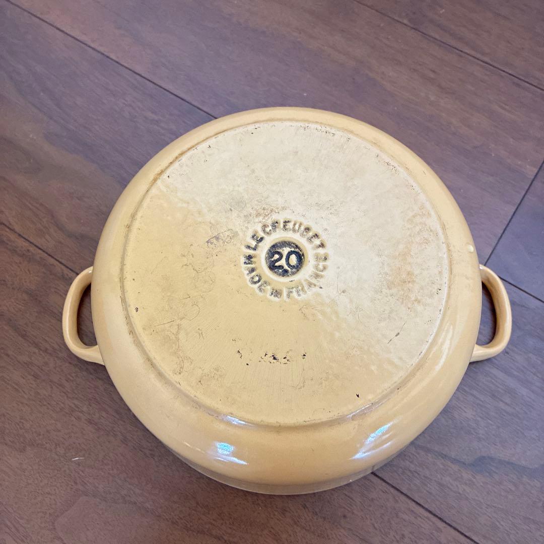 ソ*ヌ様 ル・クルーゼ　オレンジ イエロー　ホーロー鍋