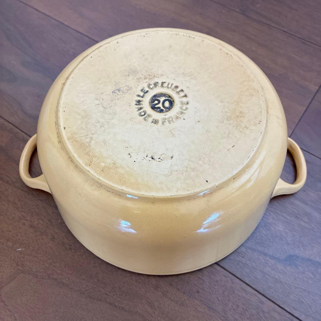 ソ*ヌ様 ル・クルーゼ　オレンジ イエロー　ホーロー鍋