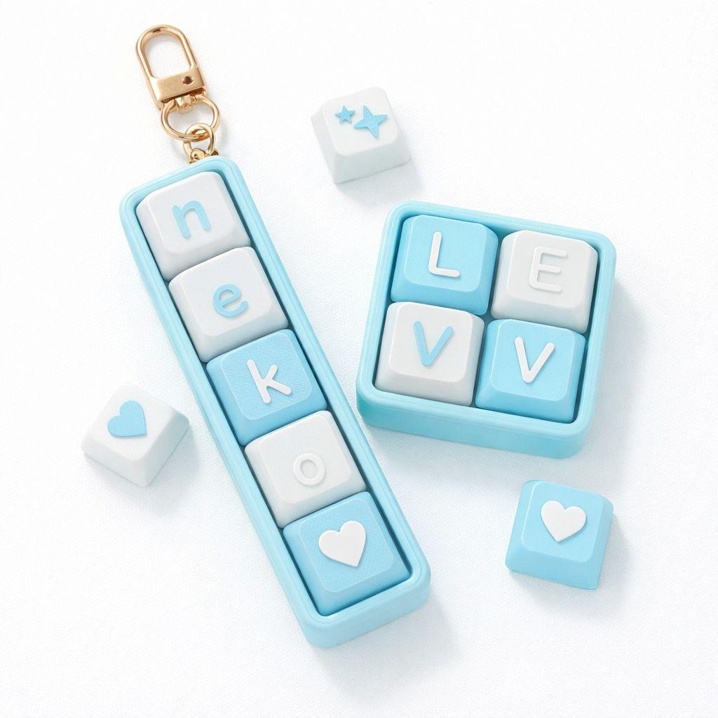 オーダー　名前入り　キースイッチ　クリッカー　キーホルダー