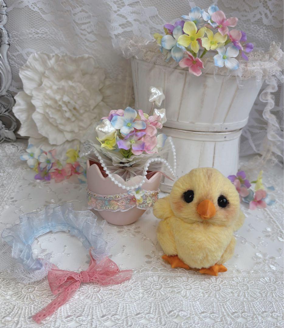 New☆ハンドメイドぬいぐるみ　イースターパーティセット♡ヒヨコちゃん①