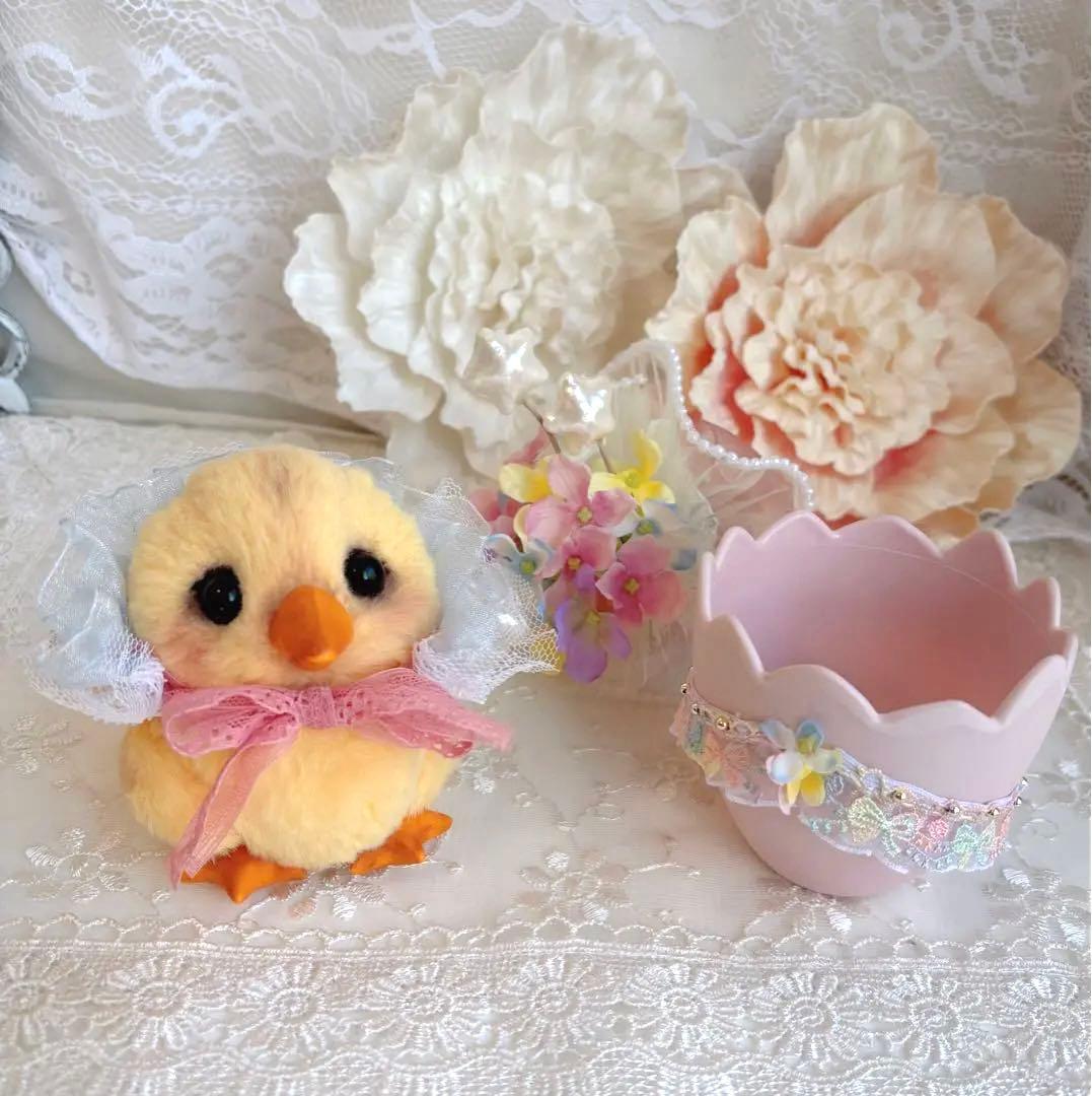 New☆ハンドメイドぬいぐるみ　イースターパーティセット♡ヒヨコちゃん①