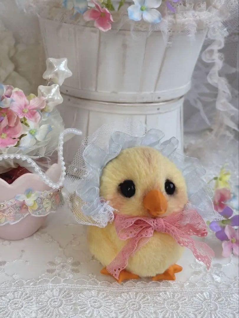 New☆ハンドメイドぬいぐるみ　イースターパーティセット♡ヒヨコちゃん①