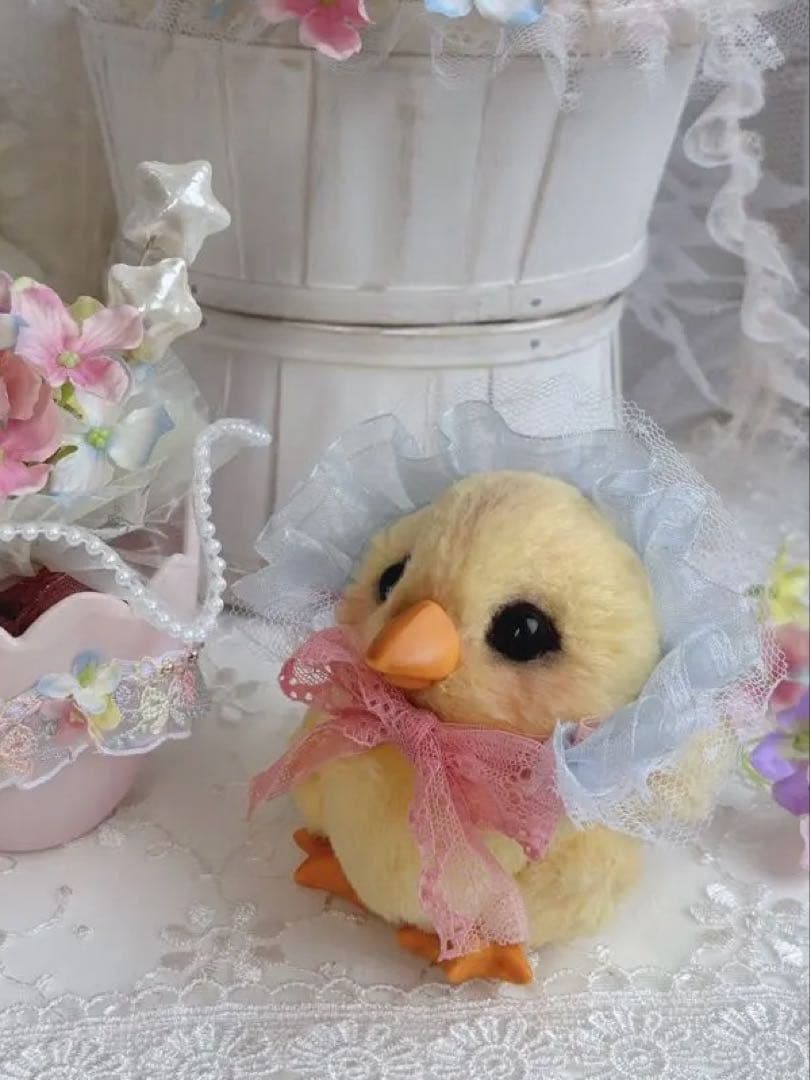 New☆ハンドメイドぬいぐるみ　イースターパーティセット♡ヒヨコちゃん①