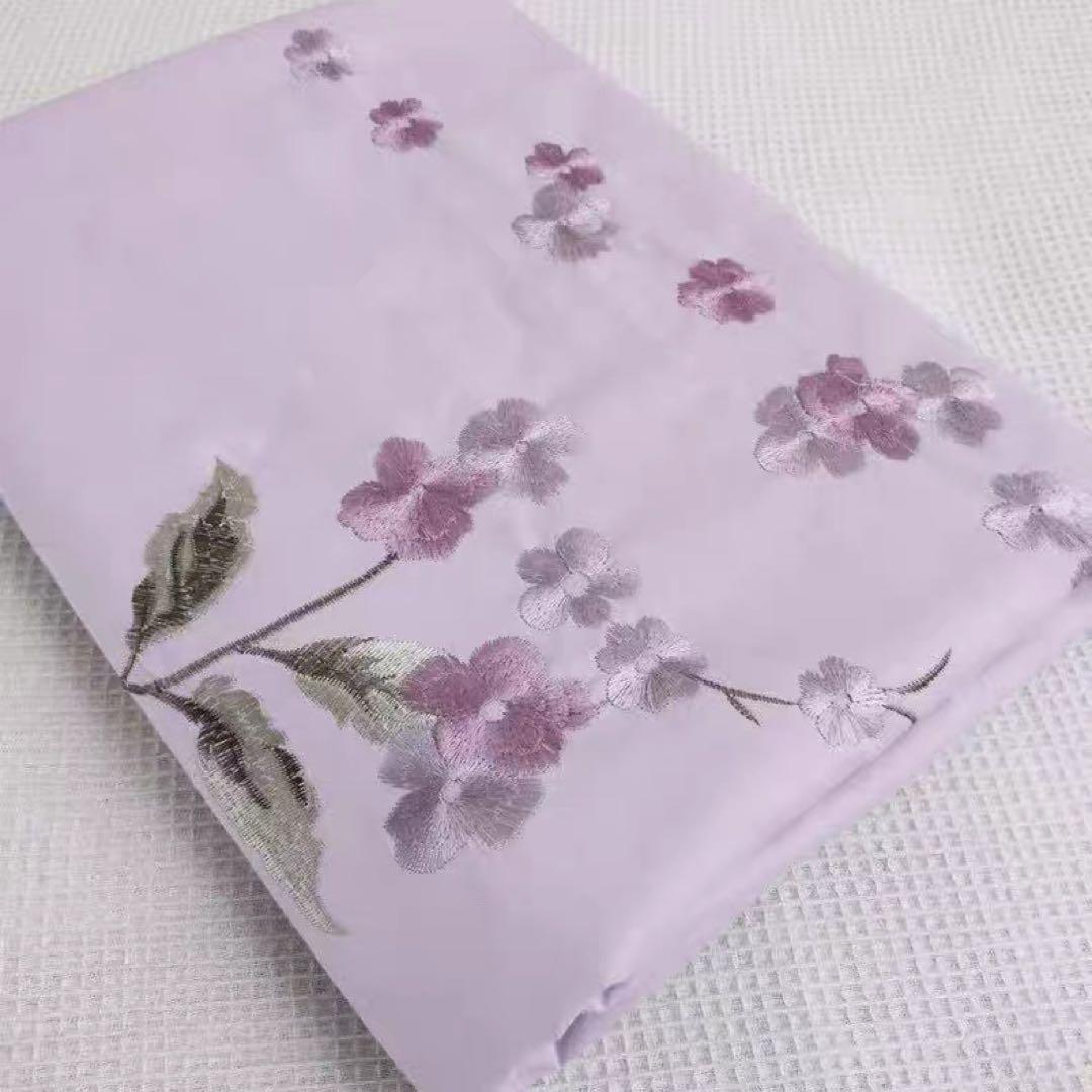 布団４点セットカバーシーツセットシングル100%綿精美刺繍ロマンティック紫色