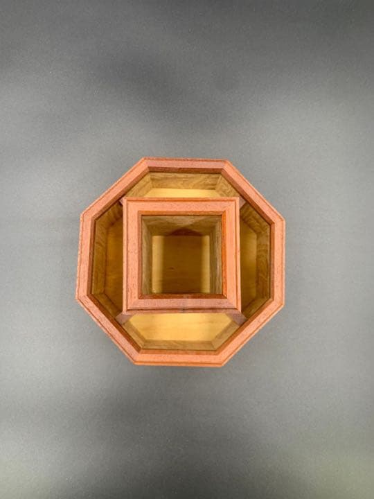 [即購入OK]楡(ニレ)の無垢材　仕切り付きリモコンBOX 新品未使用