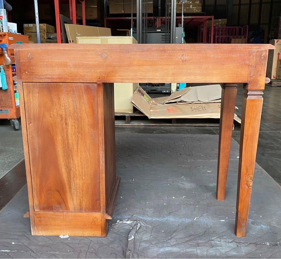 Mアウトレット アジアン デスク コロニアル アンティーク カントリー 書斎 机