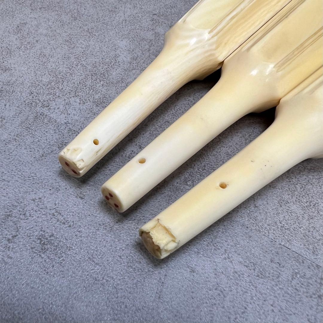 最高級品　津軽三味線用　宇柄面取り　糸巻き3本　和楽器　太棹　全長約136mm