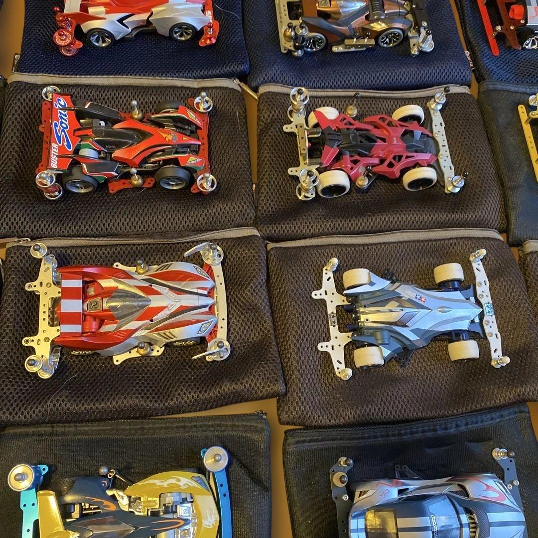 【送料無料】TAMIYA ミニ四駆　完成品　まとめ売り引退品　57台