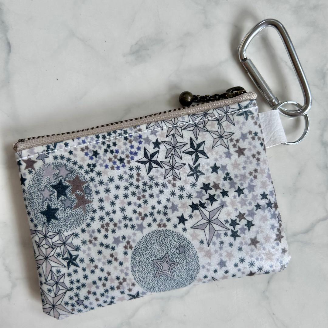 リバティ　アデラジャ　カラビナポーチ キーホルダー　カードケース　ハンドメイド