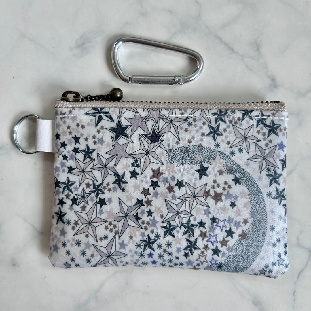 リバティ　アデラジャ　カラビナポーチ キーホルダー　カードケース　ハンドメイド