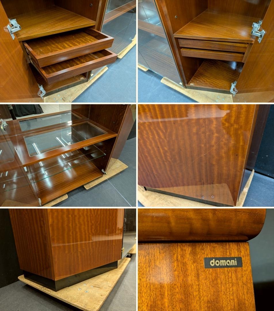 美品　ドマーニ　カリモク　飾り棚　キャビネット　リビングボード　キュリオケース