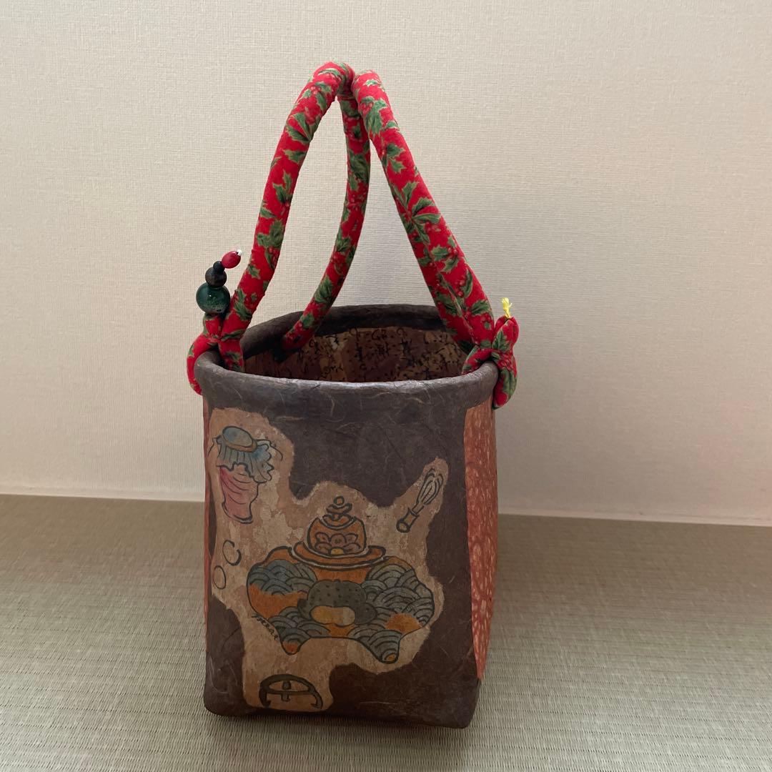 一貫張り (一閑張り) バッグ