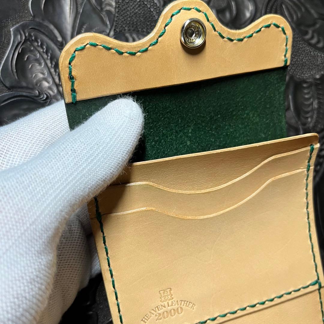 革財布　本革　ハンドメイド　三つ折り財布　レザークラフト　ファッション￼