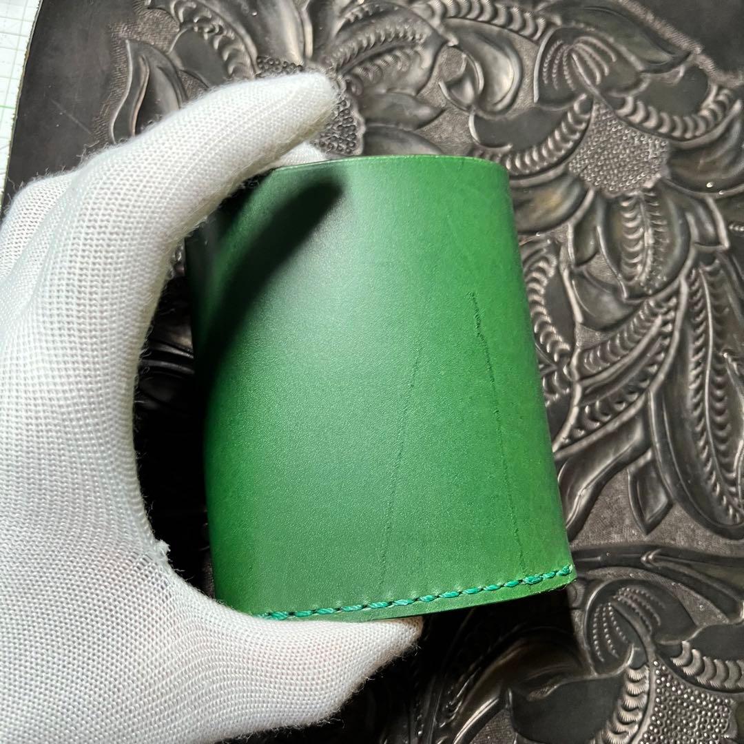 革財布　本革　ハンドメイド　三つ折り財布　レザークラフト　ファッション￼