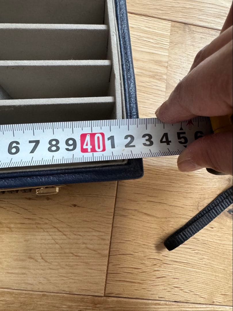 【美品】ネイビー 合成皮革 包丁ケース 仕切り付き