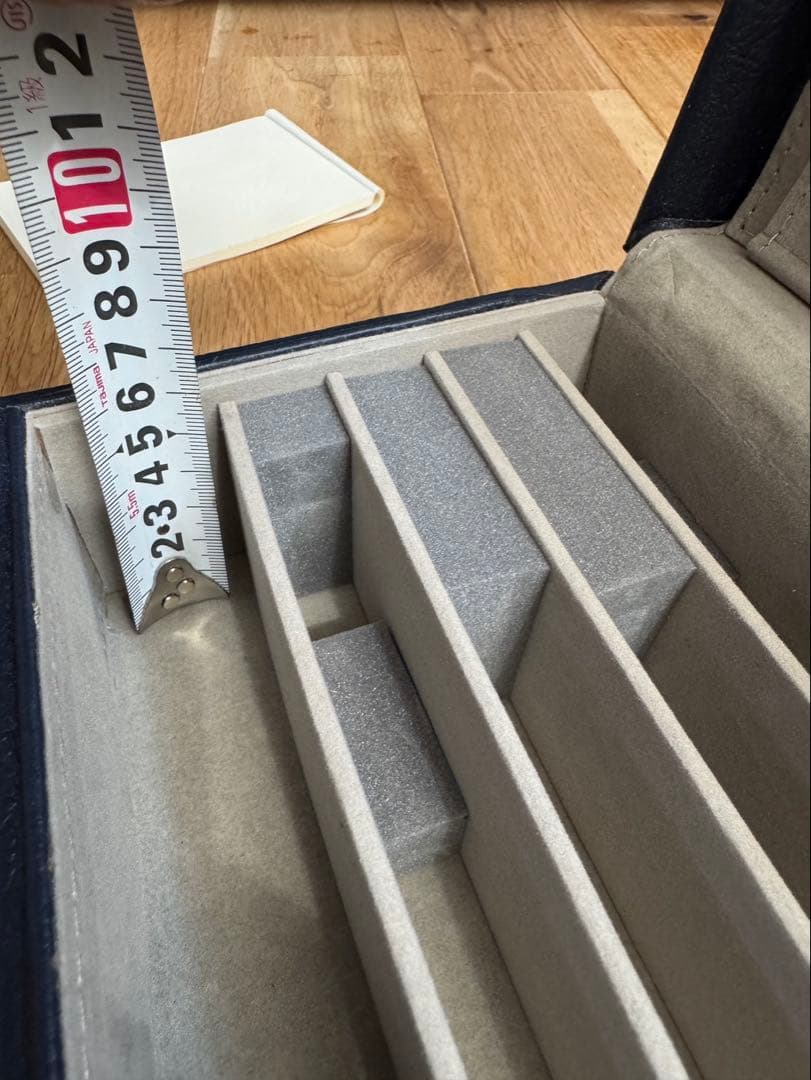 【美品】ネイビー 合成皮革 包丁ケース 仕切り付き