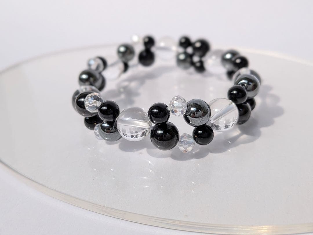 大天使ミカエルのブレスレット / 天然石 / オニキス / ブラックスピネル