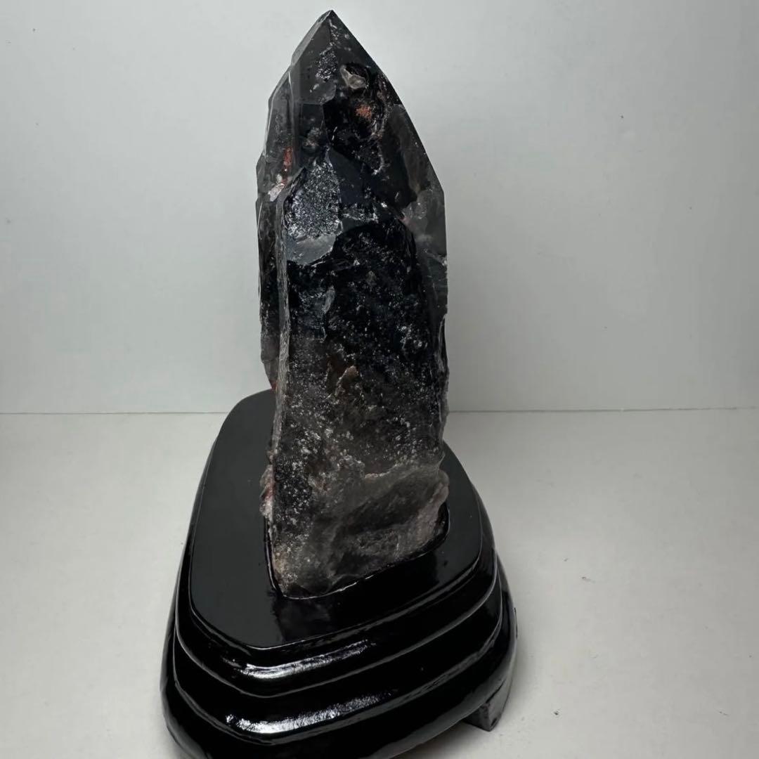 モリオン クラスター 670g 原石 黒水晶 天然石 置物 鑑賞石 魔除け