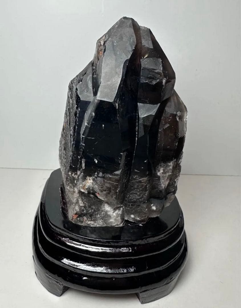 モリオン クラスター 670g 原石 黒水晶 天然石 置物 鑑賞石 魔除け