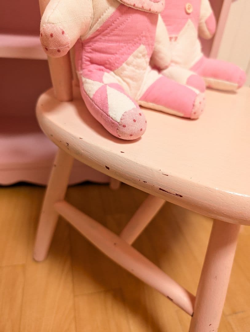 ヴィンテージ☆チャイルドチェアー＆うさぎとくま