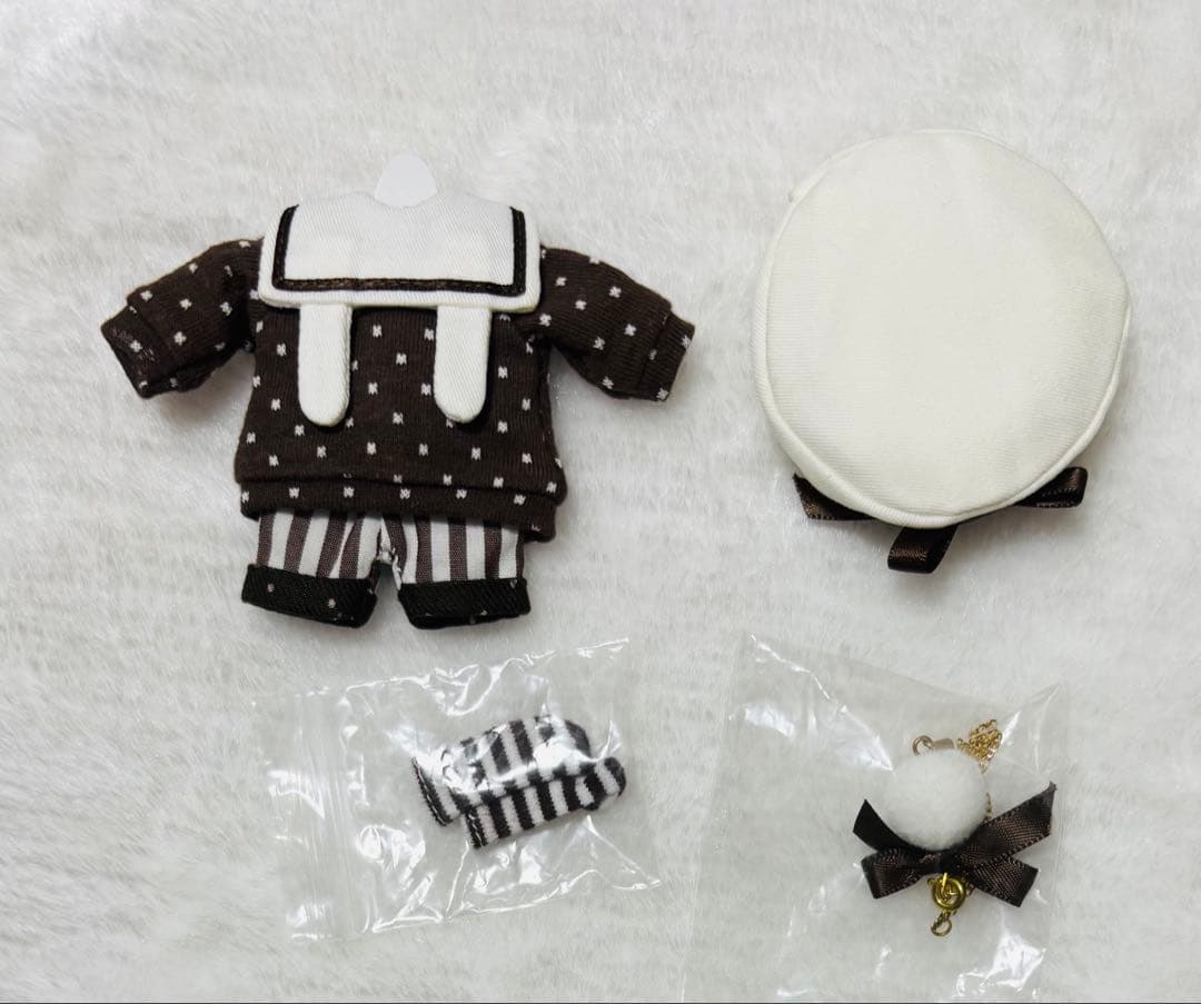 オビツ11 1/12 ドール 制服　茶色　6点　　セット　水玉　チョコレート