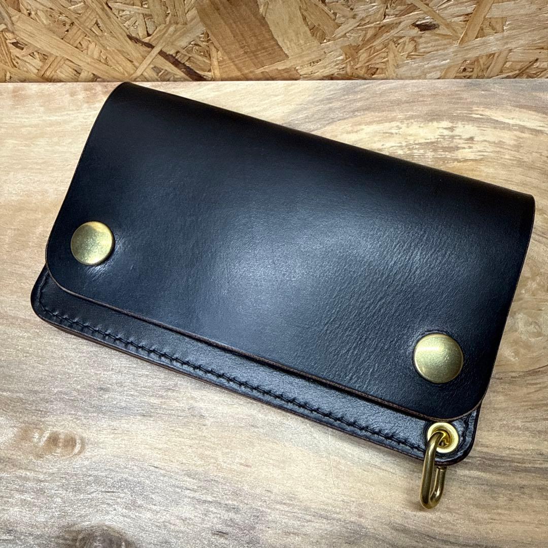 ホーウィン クロムエクセル 150 トラッカーウォレット 茶芯 タロン 真鍮