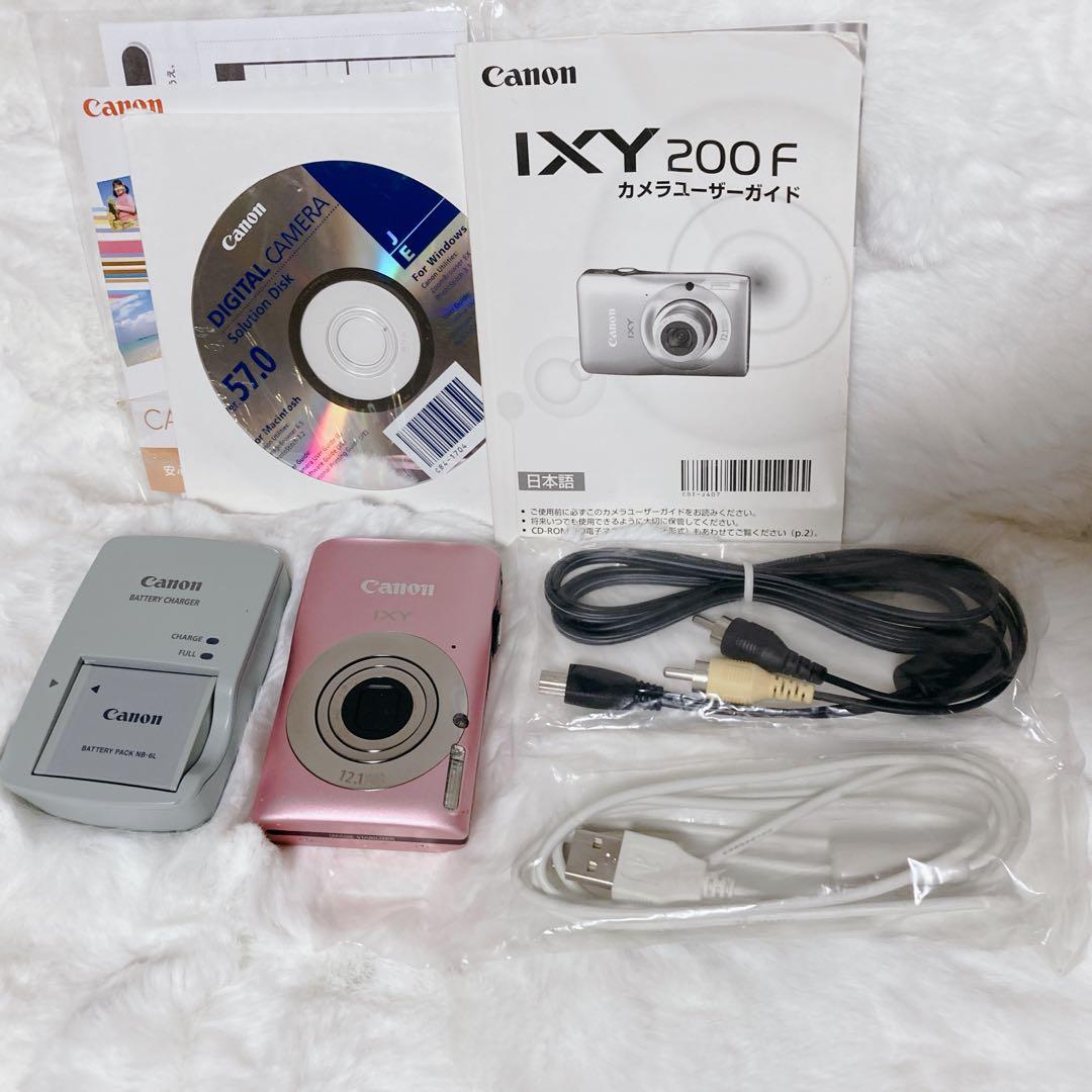 【美品】Canon IXY 200F デジカメ ピンク カメラ 箱付