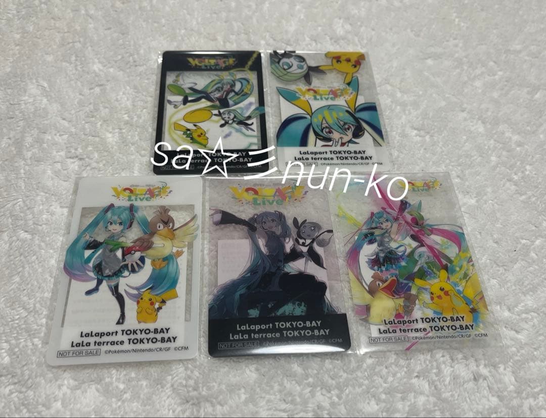 ポケモン 初音ミク ポケミク ライブ ららぽーと クリアカード 全5種 7点