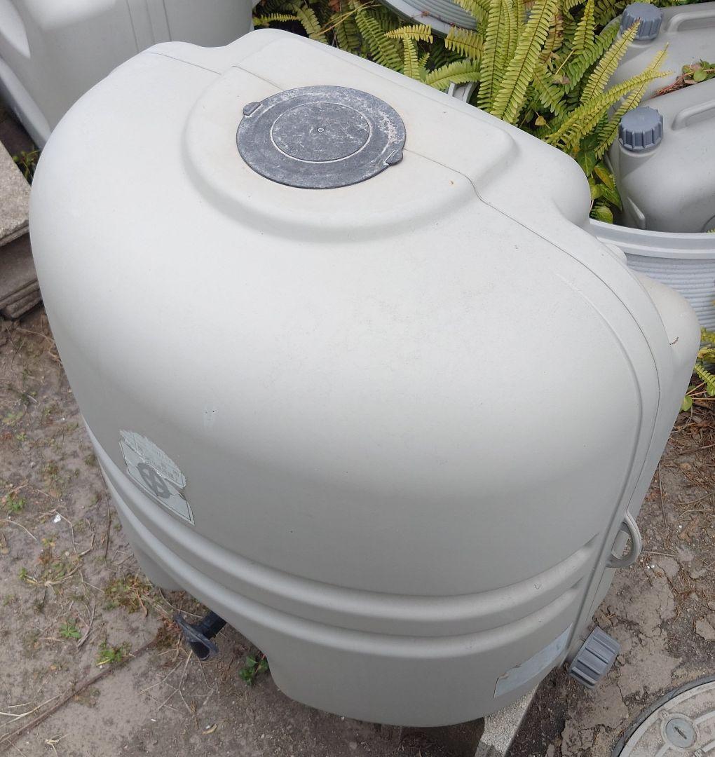 蛇口コック付き雨水タンク110L本体＋集水器・ホースのセット【送料込み】