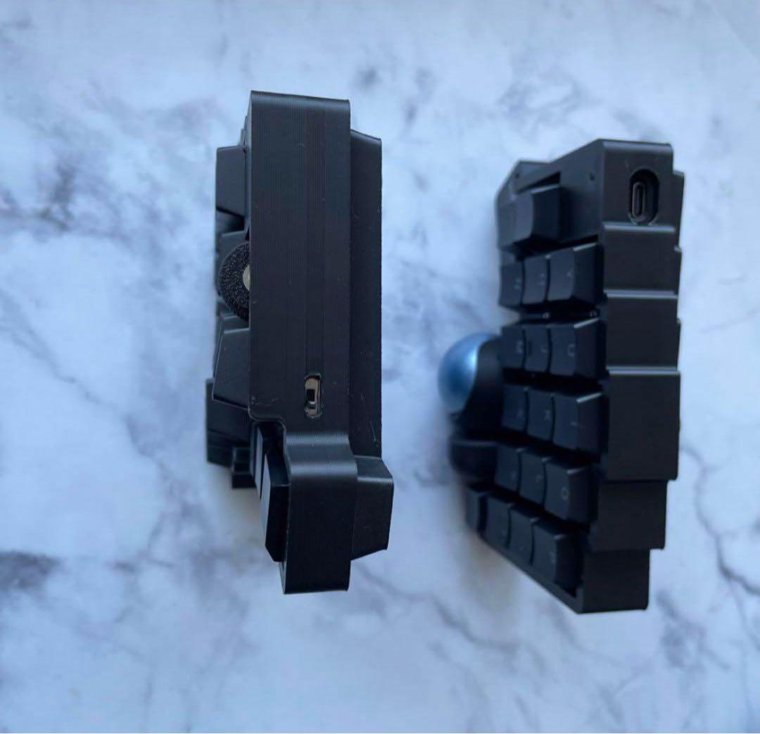 新品　無線化Keyball39 自作キーボードroBa　黒基盤