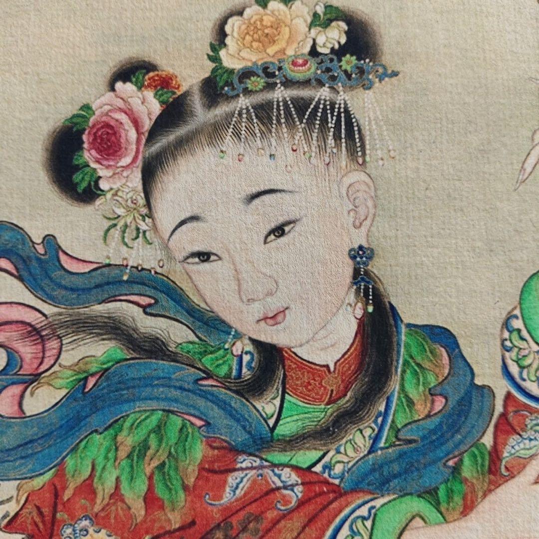 许良标 画仙人图 中国画 掛け軸 水墨画 和室 玄関 茶室 壁掛け 美術品