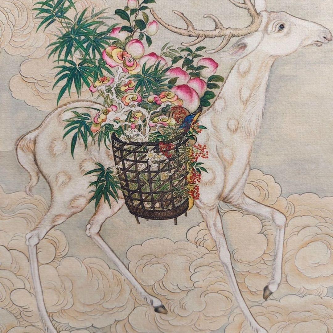 许良标 画仙人图 中国画 掛け軸 水墨画 和室 玄関 茶室 壁掛け 美術品