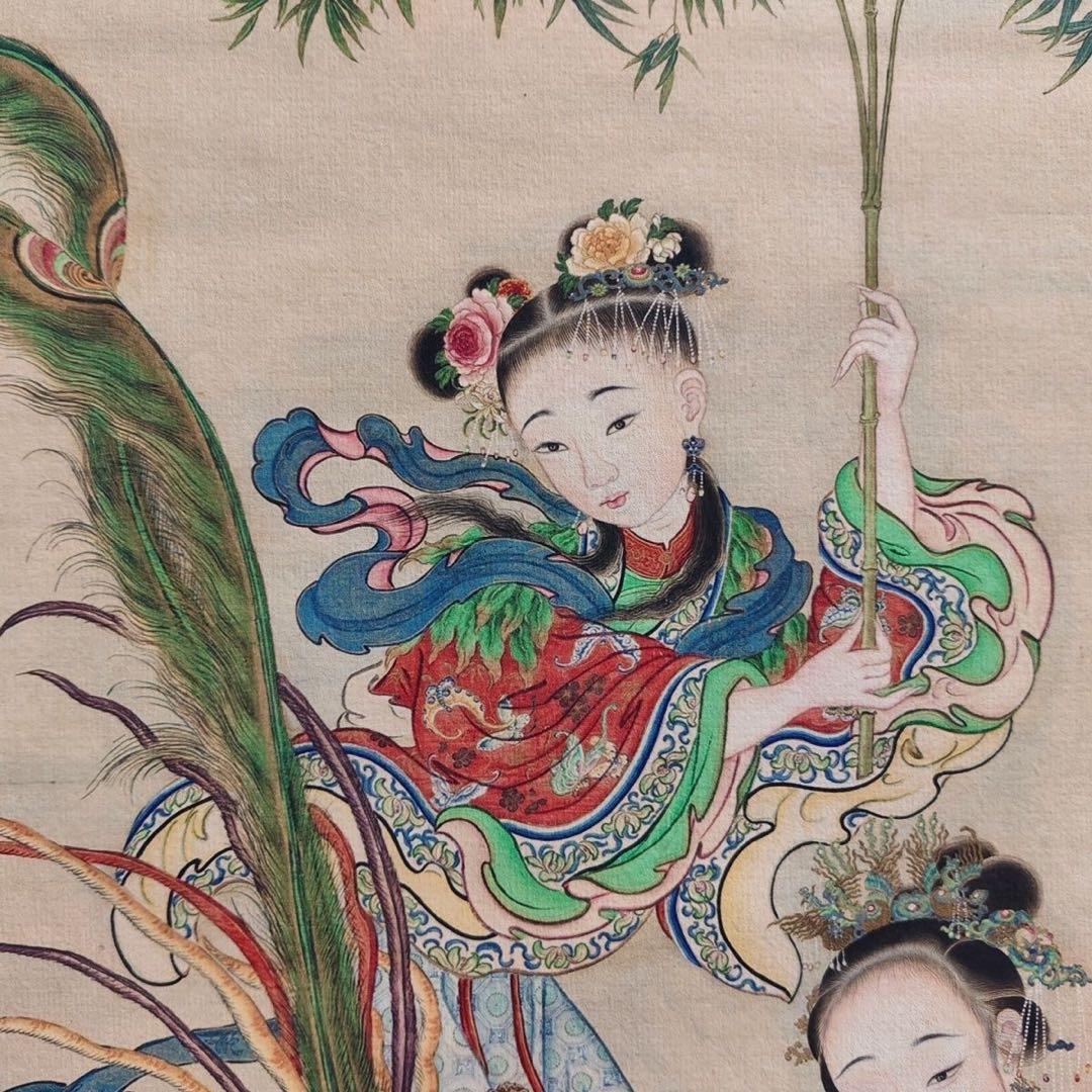 许良标 画仙人图 中国画 掛け軸 水墨画 和室 玄関 茶室 壁掛け 美術品