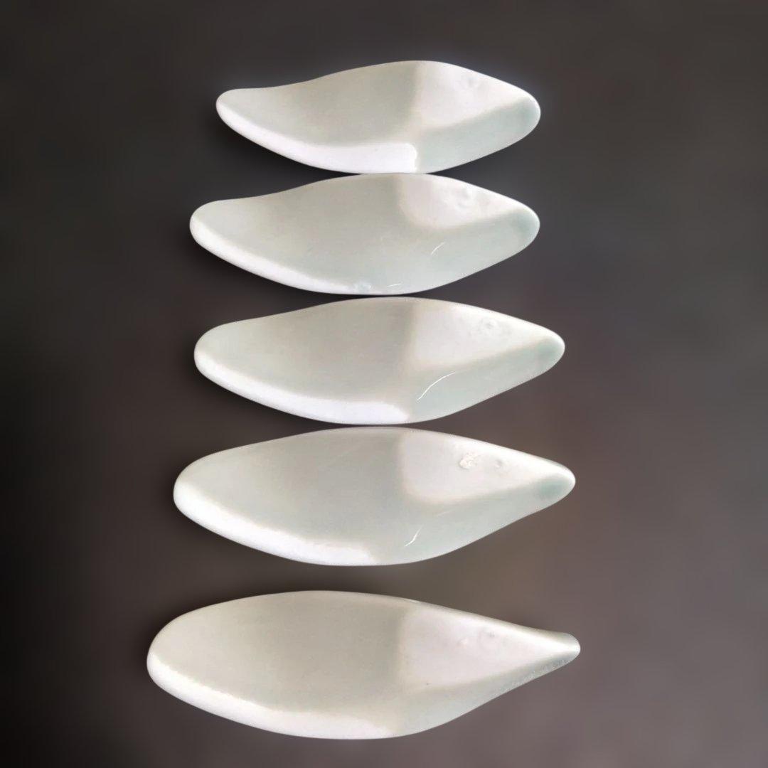 未使用 陶器 箸置5個